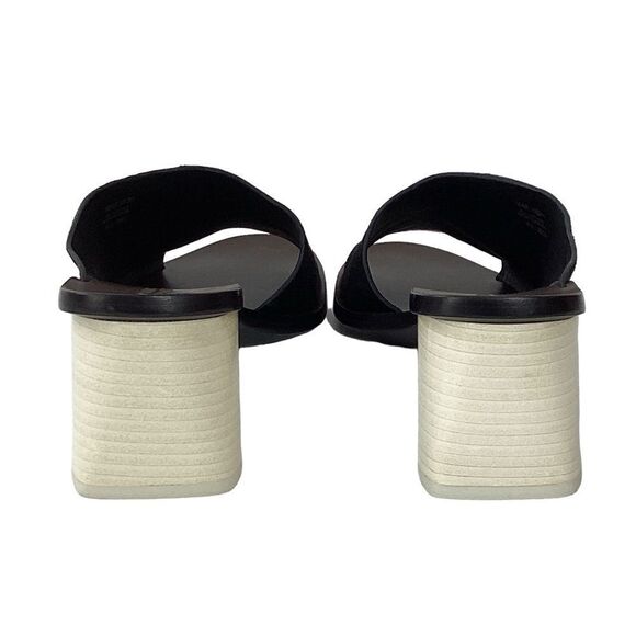 MERCEDES CASTILLO Size 39.5 (9.5) NWOT Izar Slide Sandal Black Suede Block Heel - Picture 6 of 10